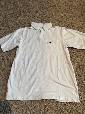 Properly Tied Boys White Polo Shirt with Pocket and Embroidered Logo